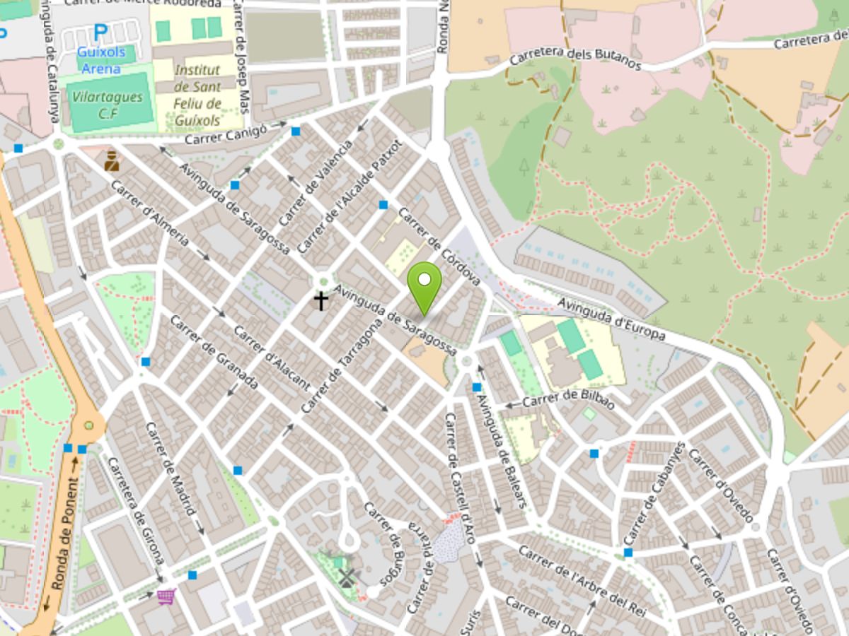 Mapa: la consulta, en la Travessia de Saragossa, 1, Sant Feliu de Guíxols